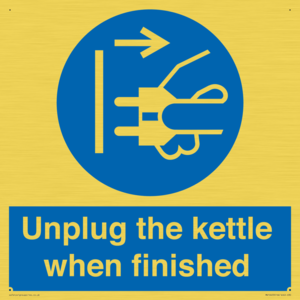 Unplug the kettle when finished